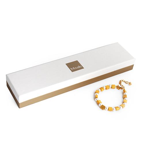 *MISAKI* WHITE PEARL BRACELET IN LUXURY BOX 235MM